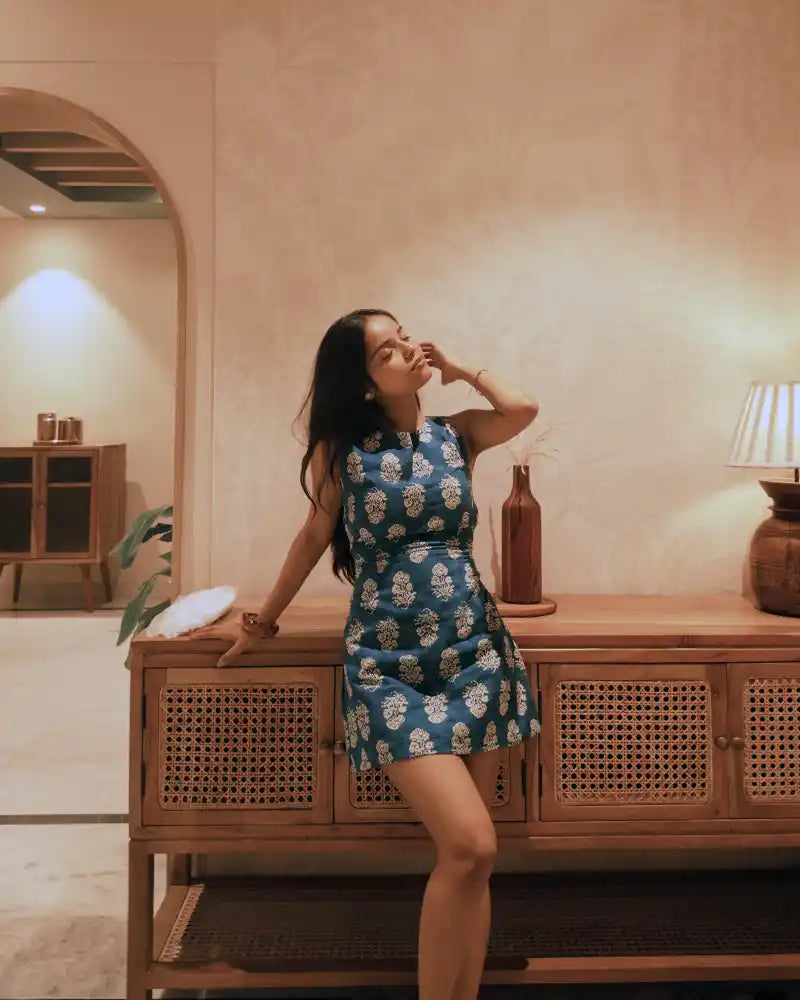 Blue Current Dress (Padded)