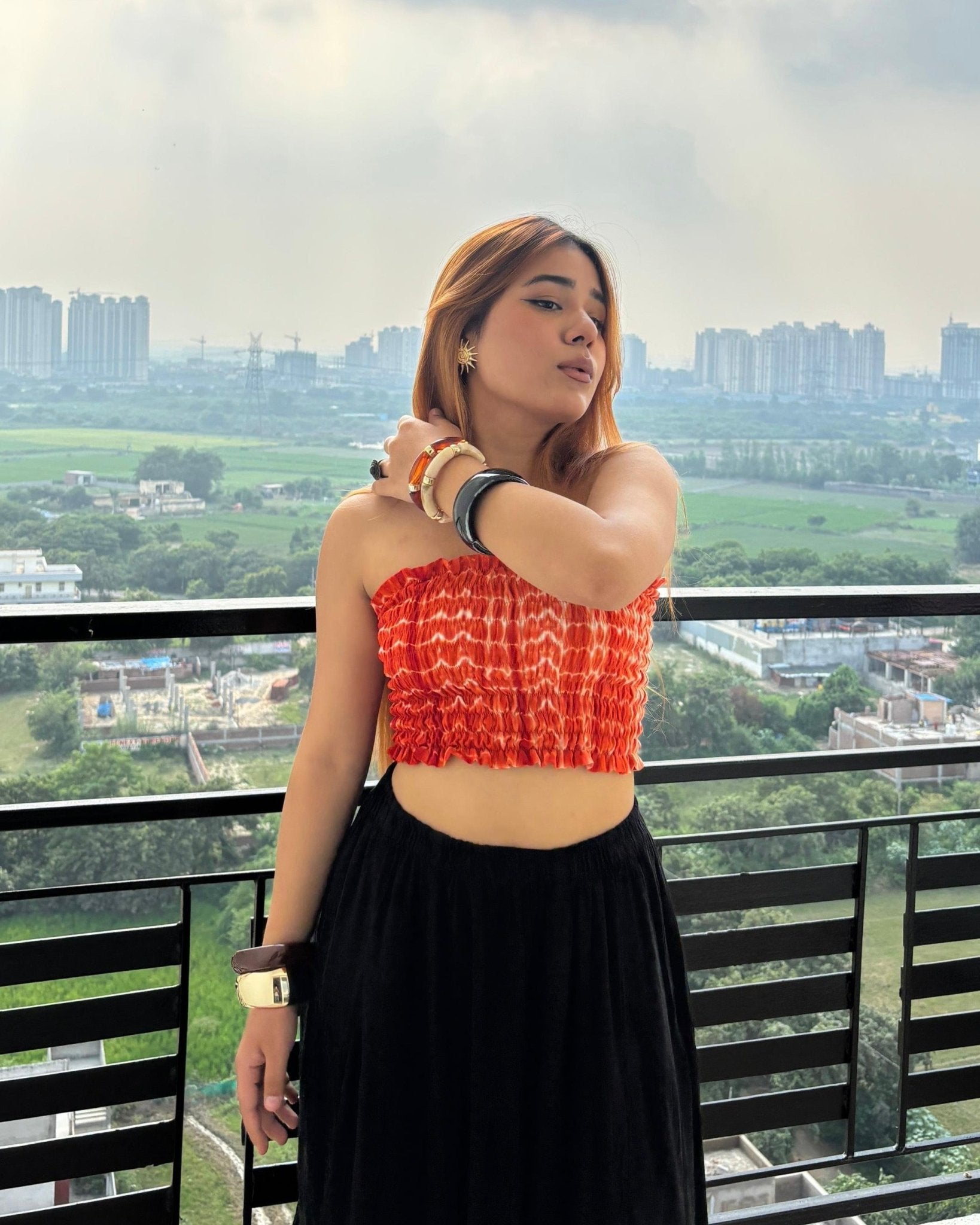 Orange Pri Tube top - Shopsuhi