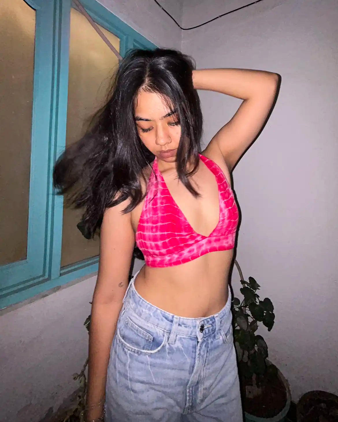 Pink Nuri Halter Neck Top