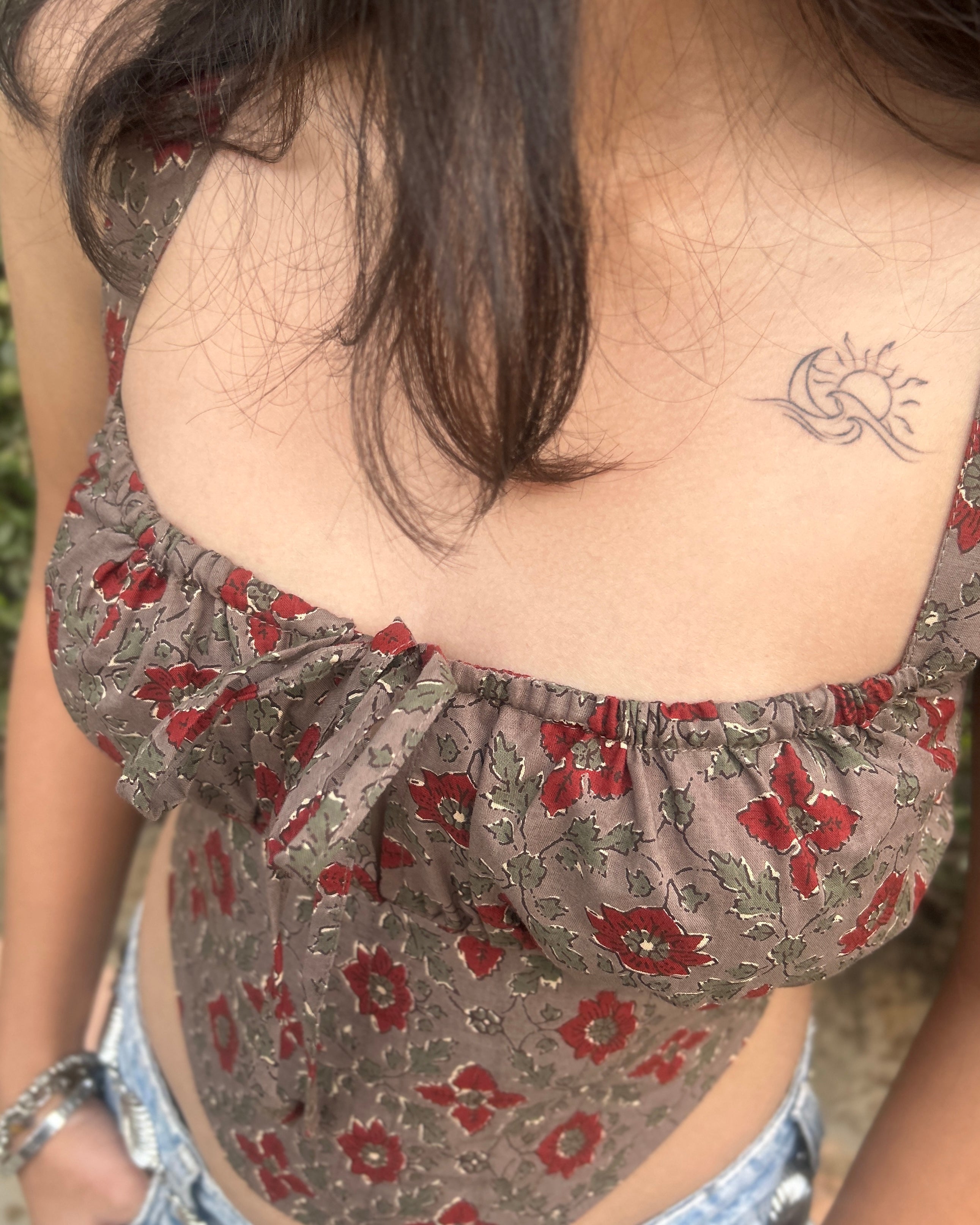 Brown Aru Corset Top