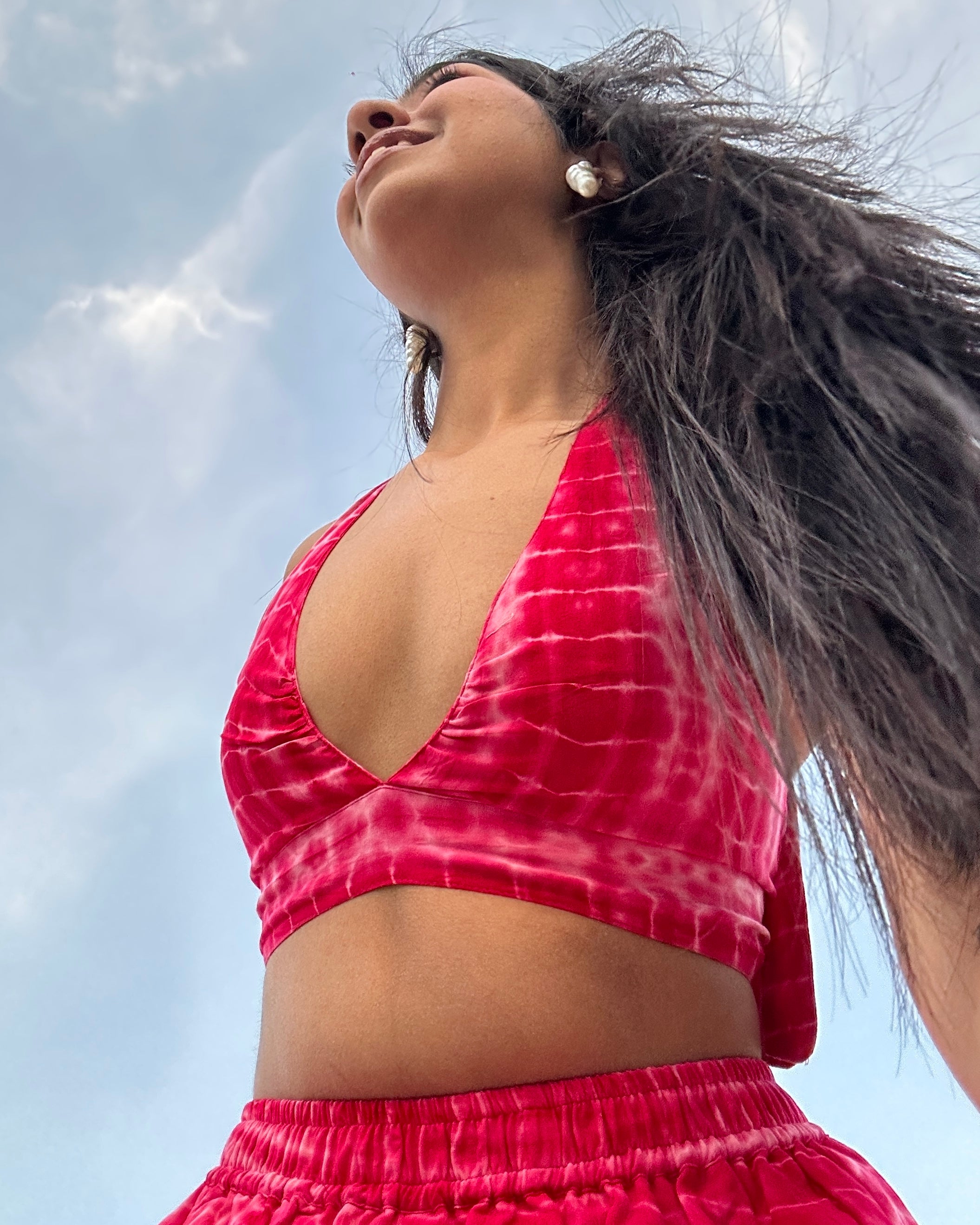 Pink Nuri Halter Neck Top