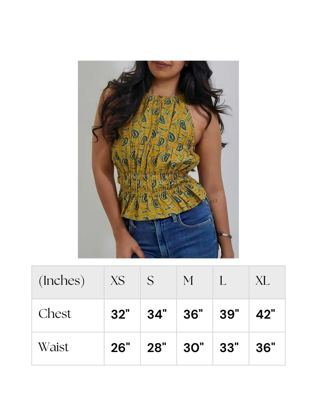 Mustard Yellow Sharvari Top