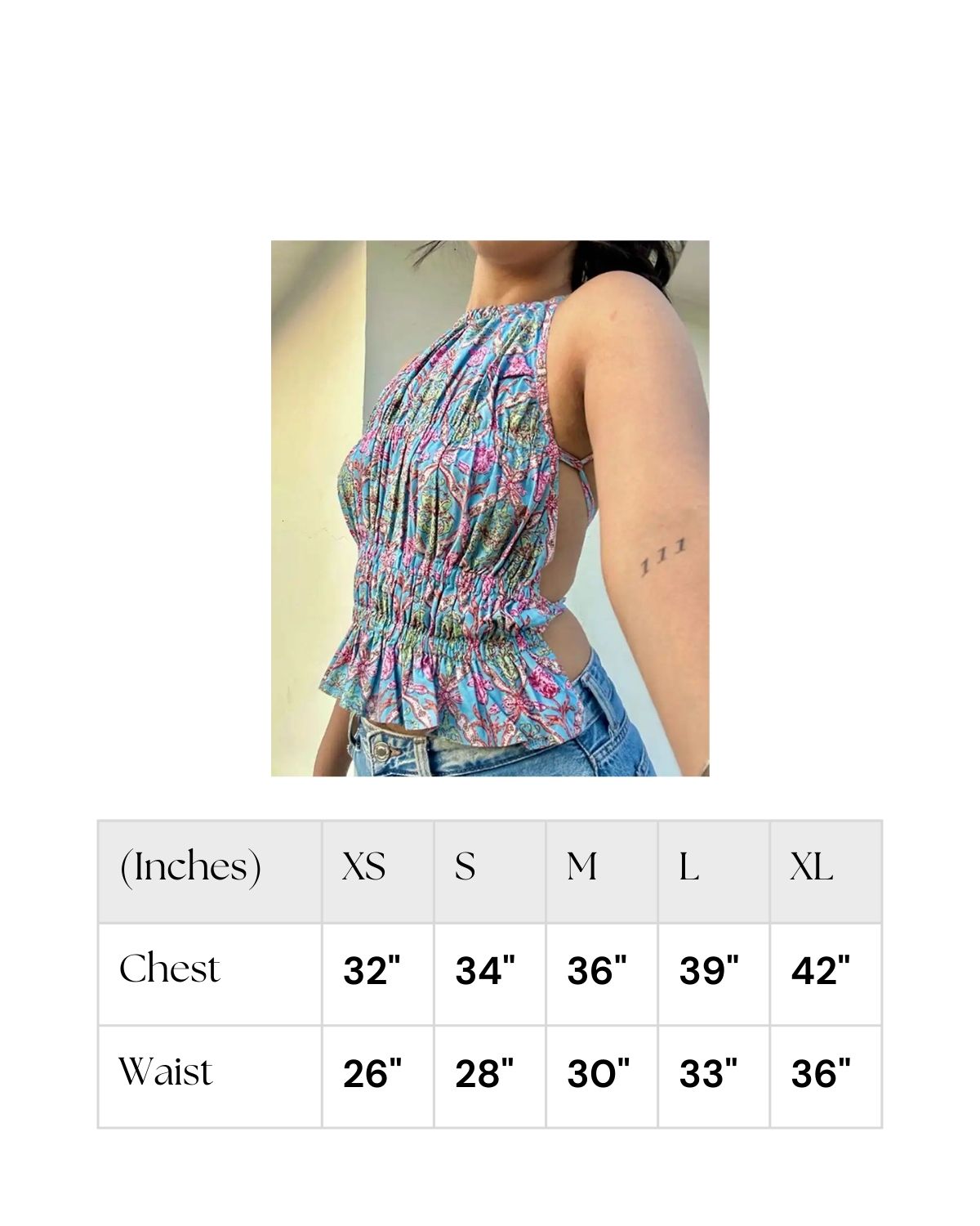 Powder Blue Sharvari Top