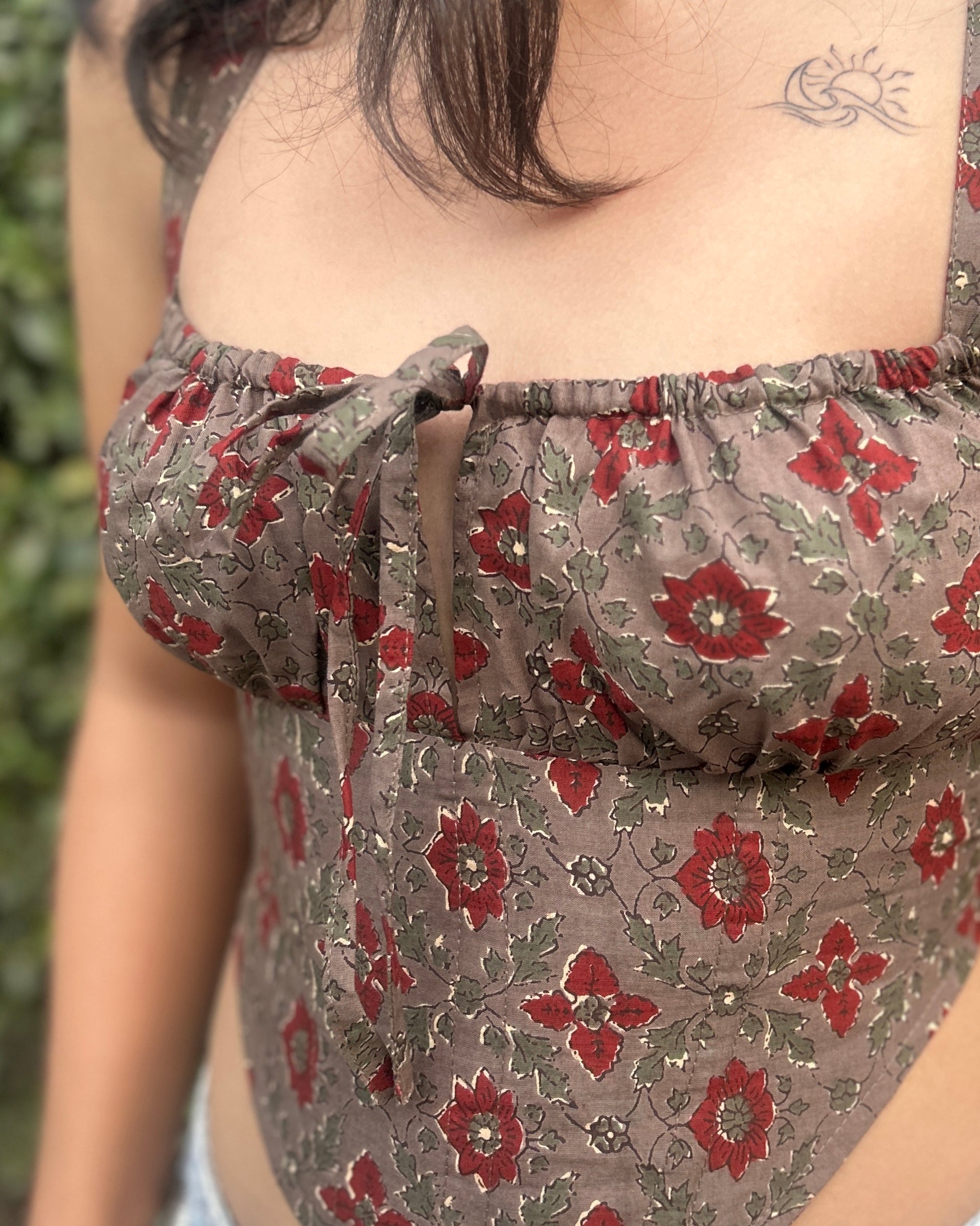 Brown Aru Corset Top