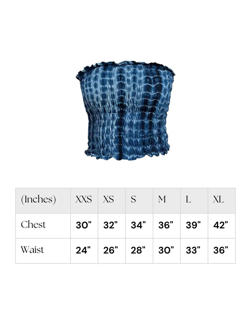 Stormy blue Pri Tube top