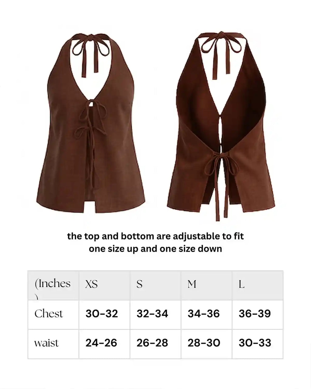 Chocolate Brown Strings attached Co-ord set