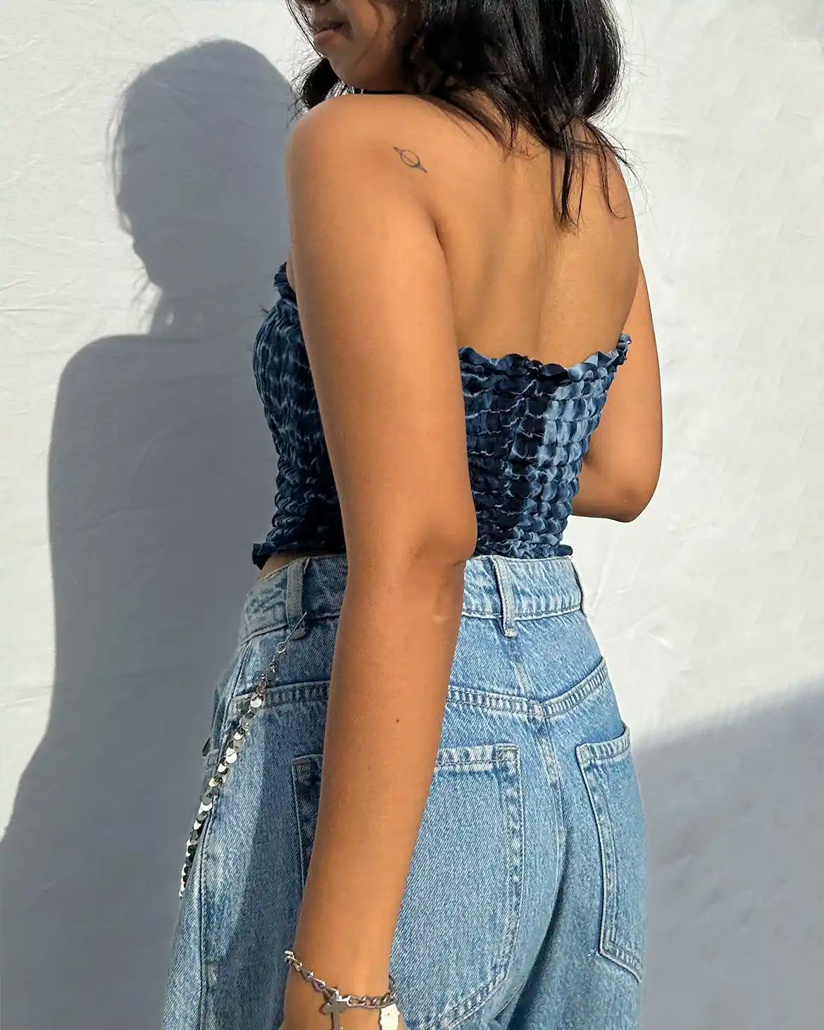 Stormy blue Pri Tube top