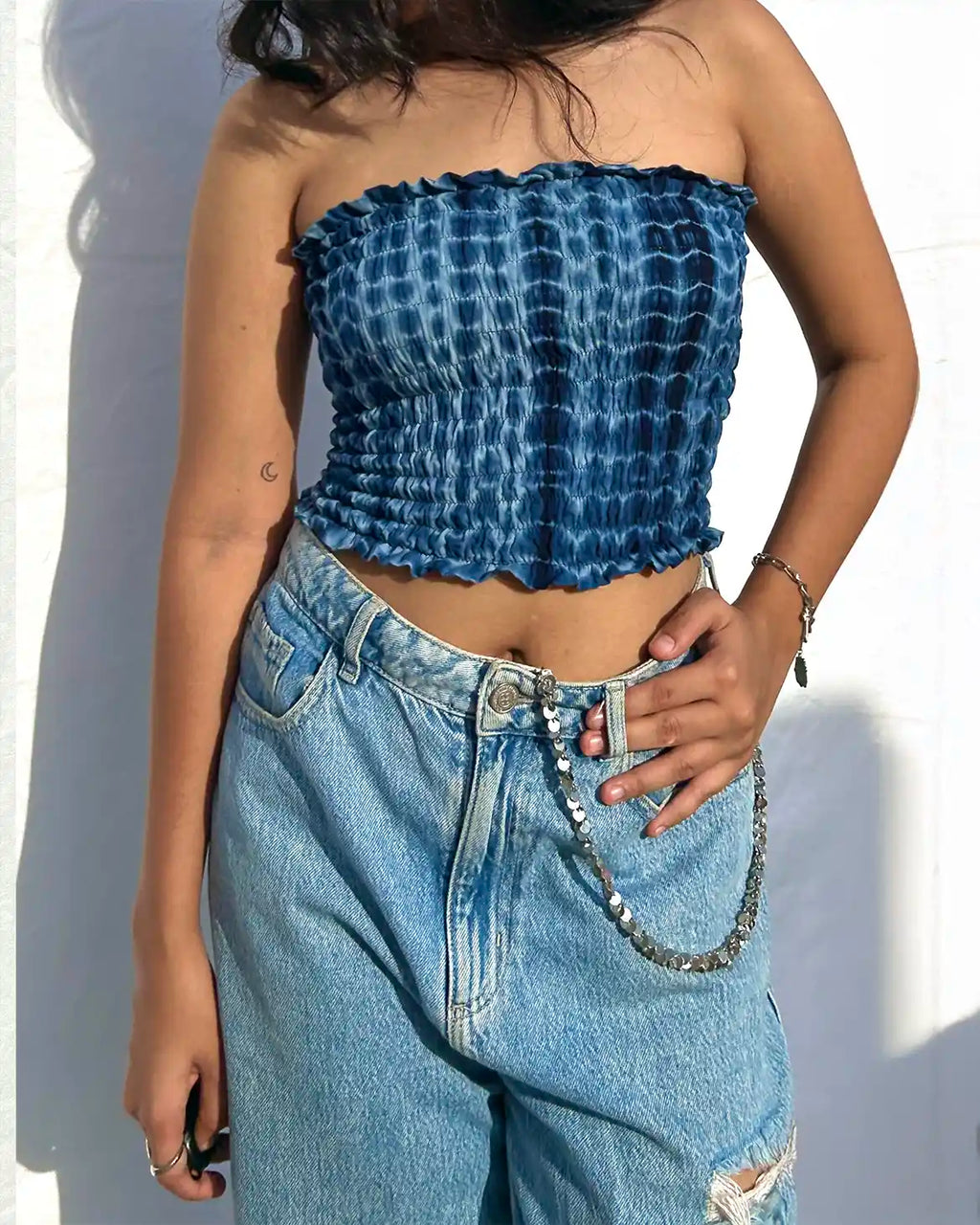 Stormy blue Pri Tube top
