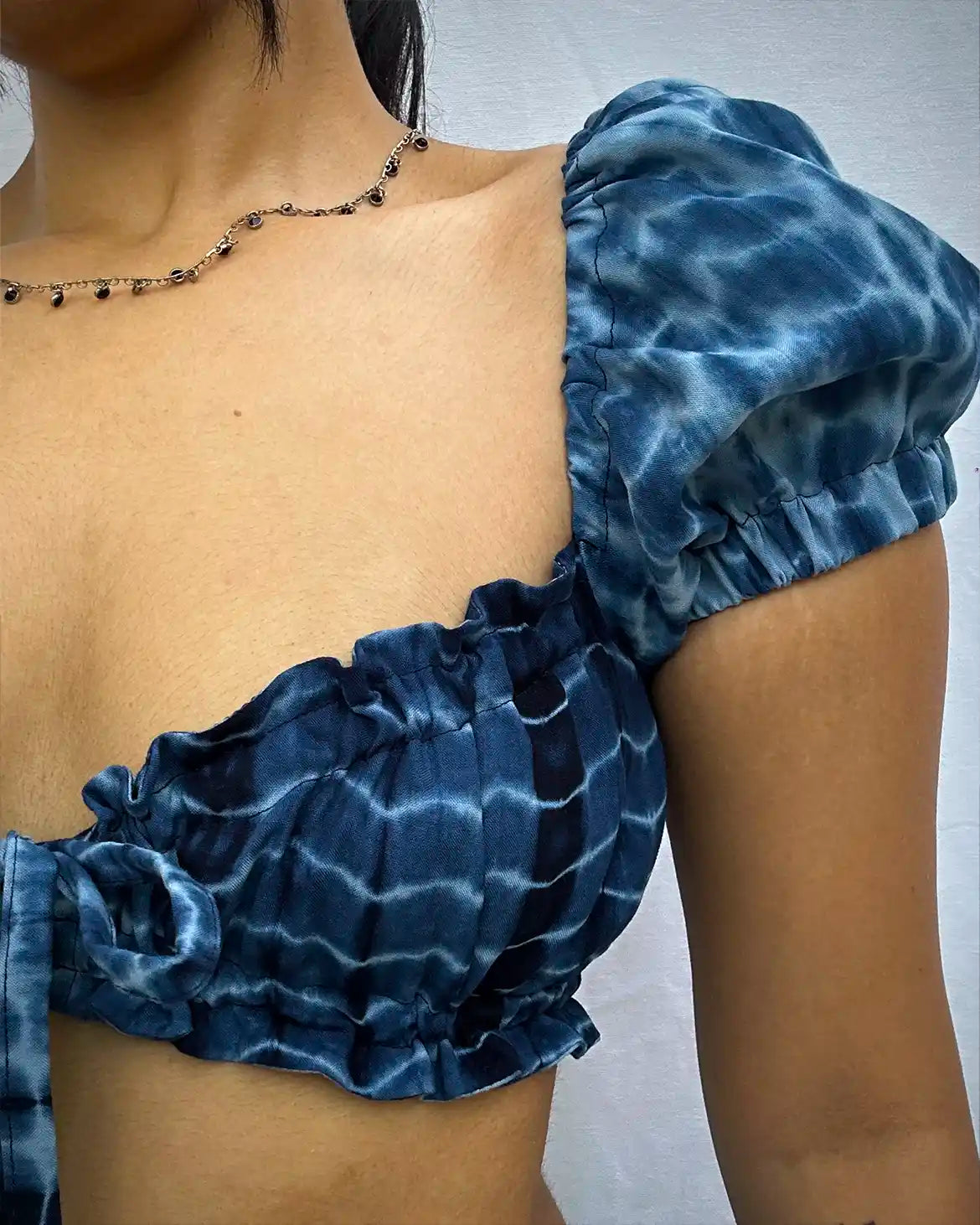 Blue Aira Crop Top