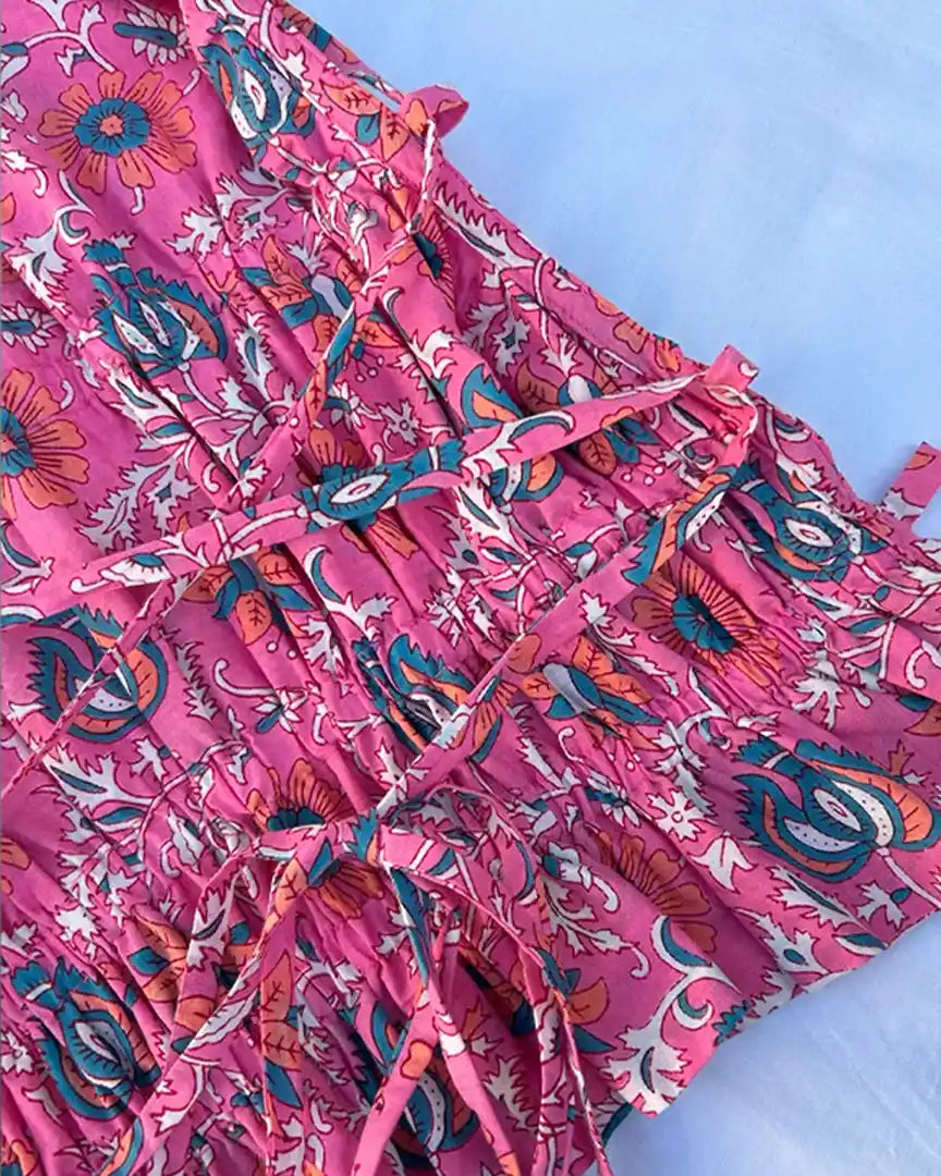 Flamingo Pink Sharvari Top