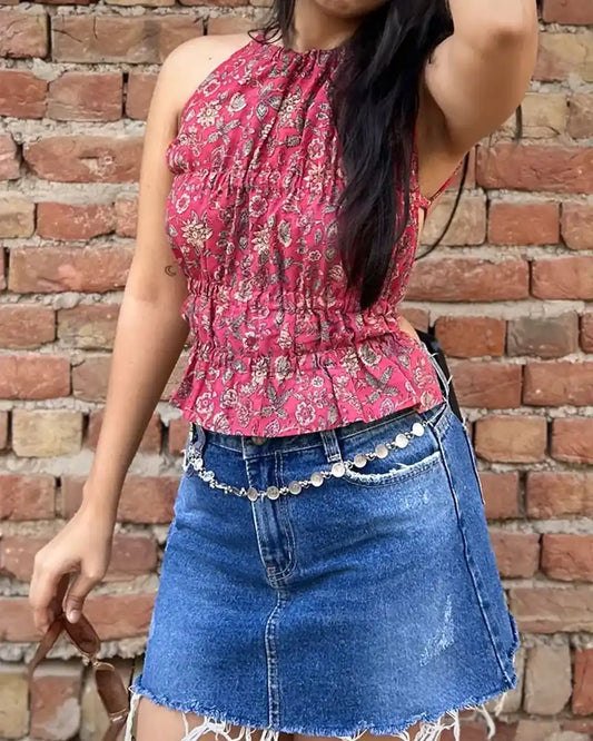Rose Pink Sharvari Top
