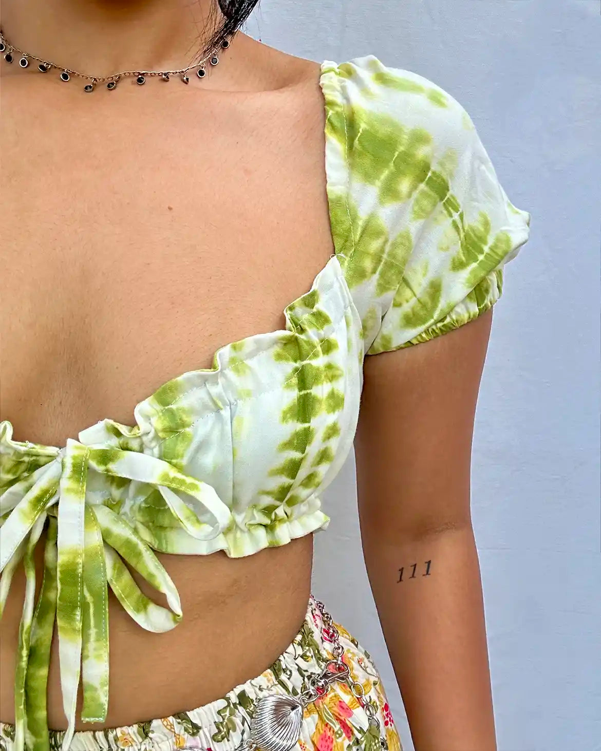 Green Aira Crop Top