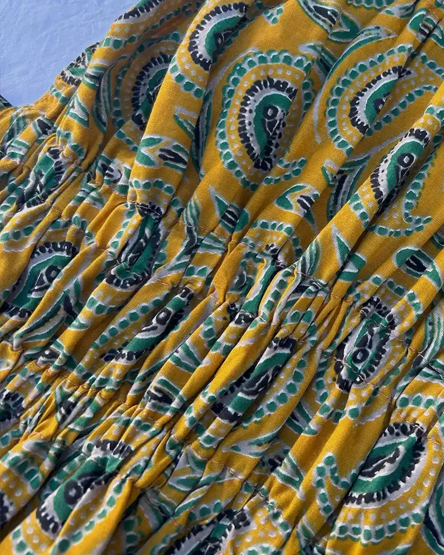 Mustard Yellow Sharvari Top