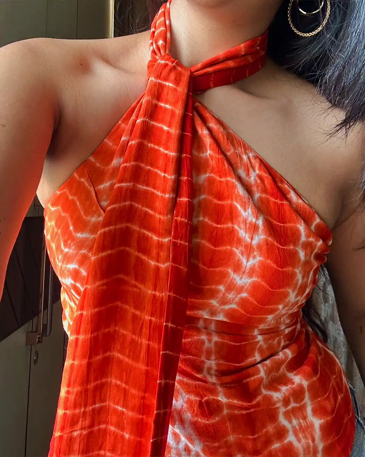 NIA ORNG Y2K TOP