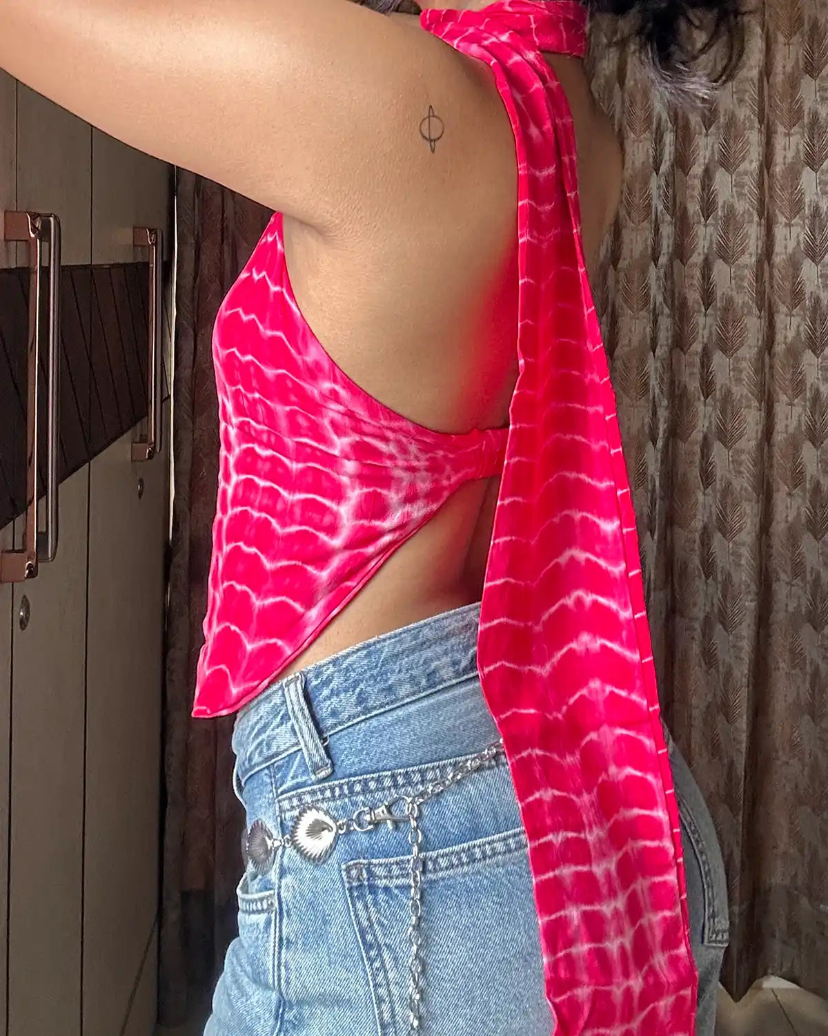 NIA PINK Y2K TOP