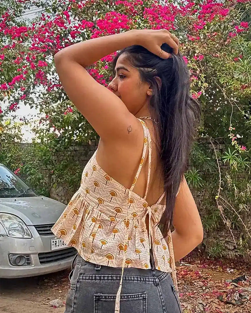 Saanjh Sweetheart Neck Top