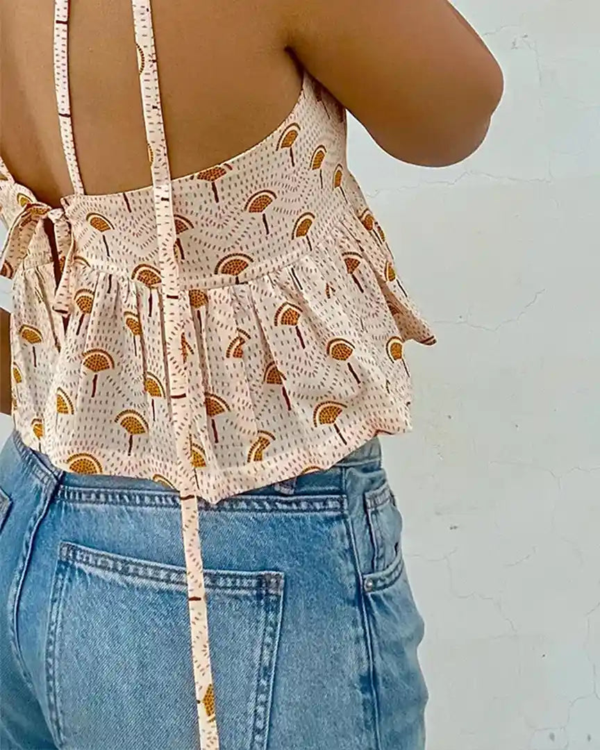 Saanjh Sweetheart Neck Top