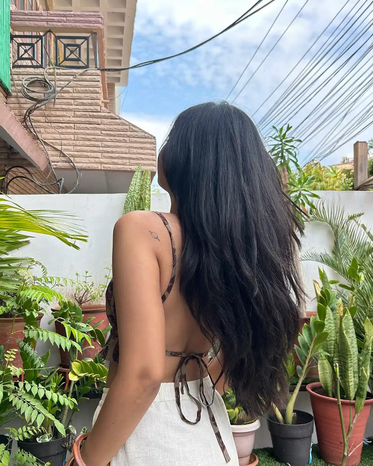 Brown Rutvi backless top - Shopsuhi