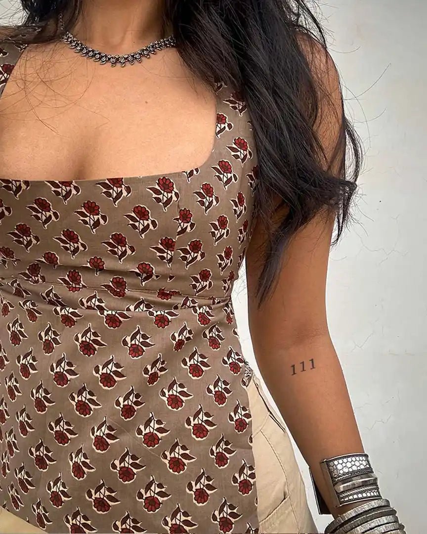 Brown Vajra Top - Shopsuhi