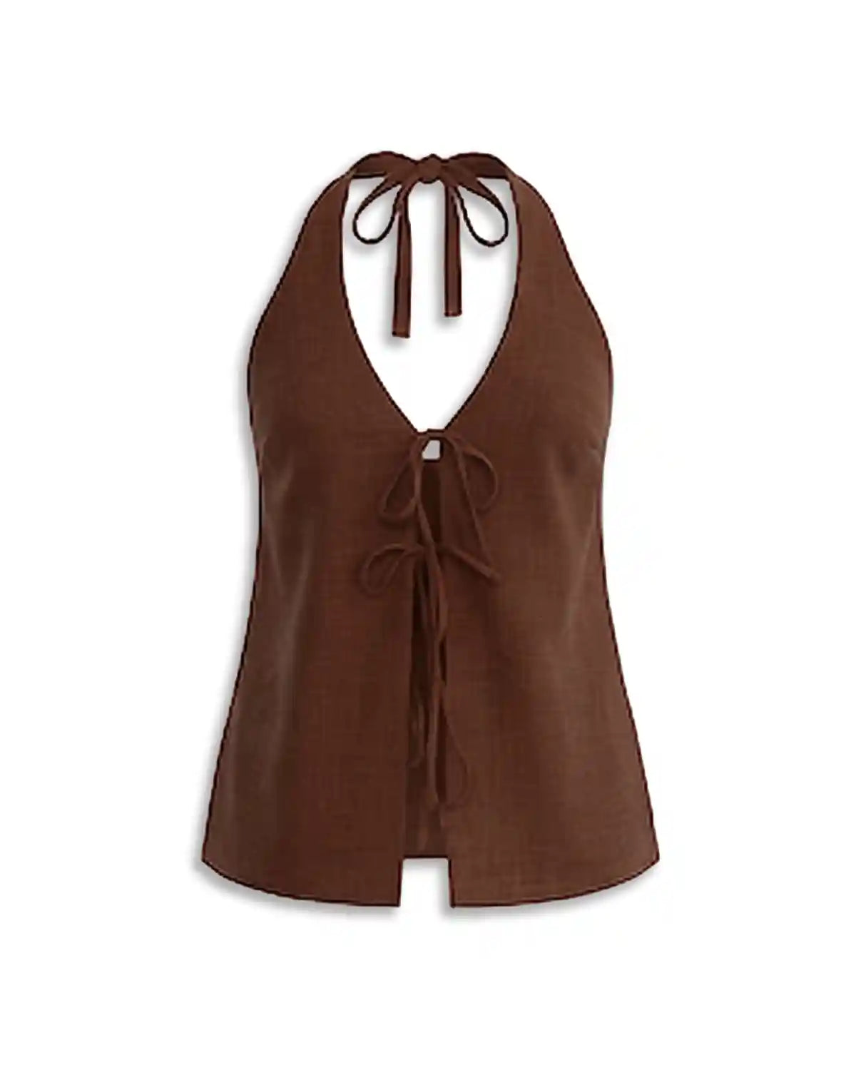 Strings Attached Top (padded) Chocolate Brown
