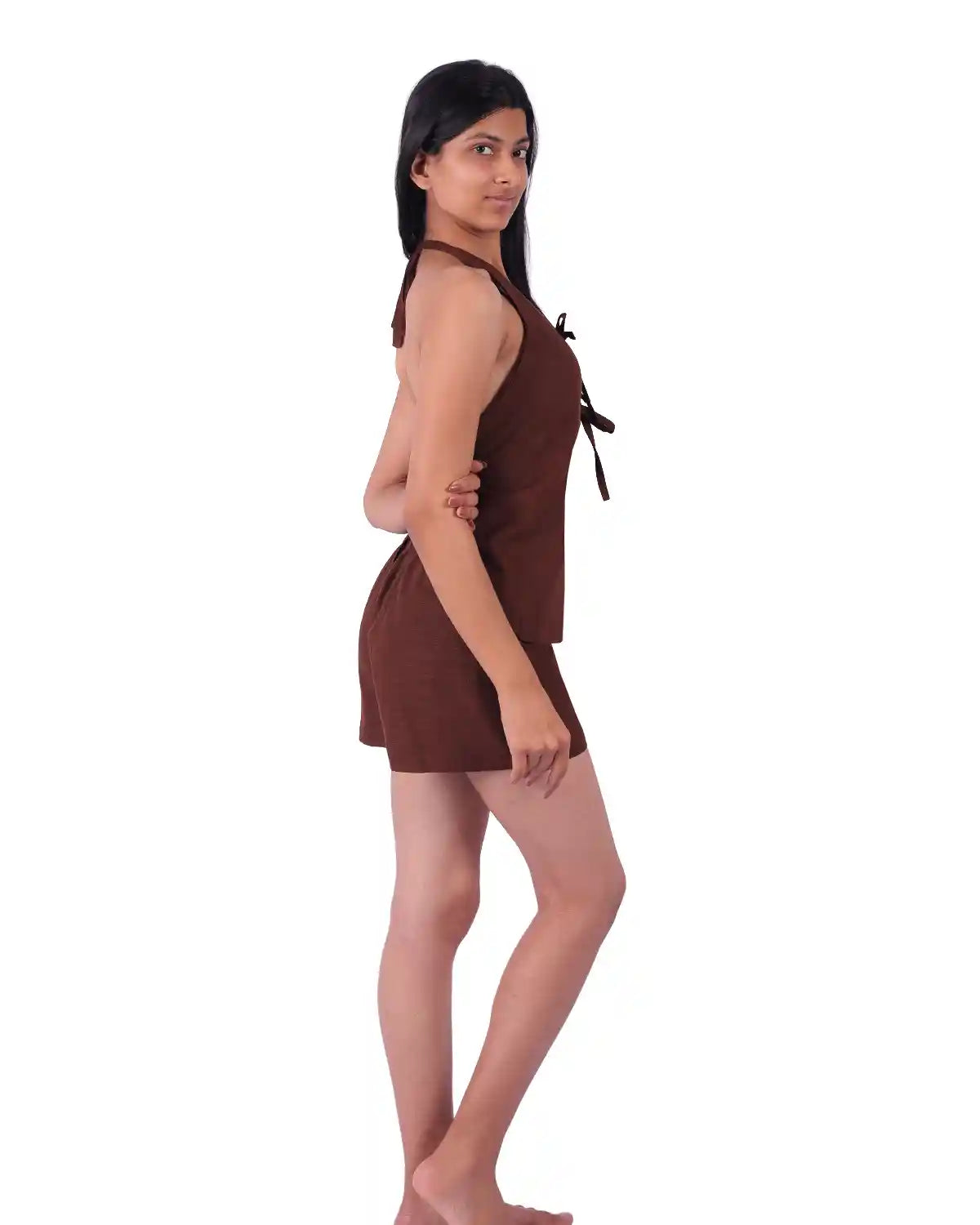 Chocolate Brown Strings attached Co-ord set