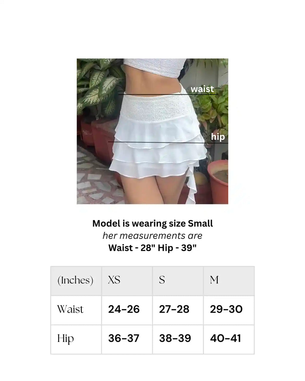 Elina Trail Ruffle Skirt