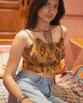 Gold Rutvi backless top - Shopsuhi