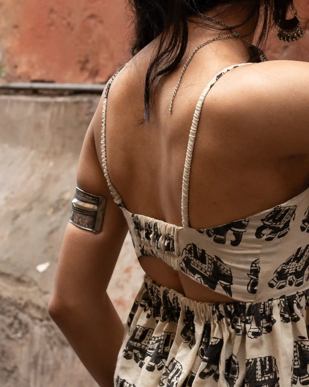 Beige Kulfi Frill Top
