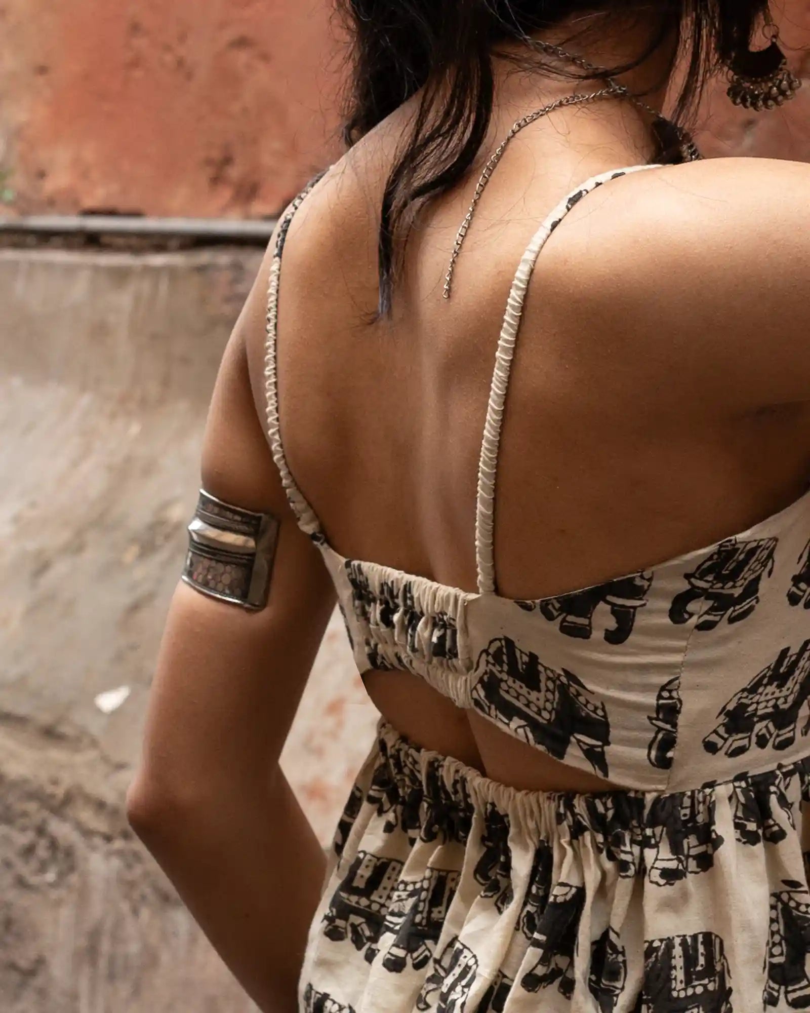 Beige Kulfi Frill Top