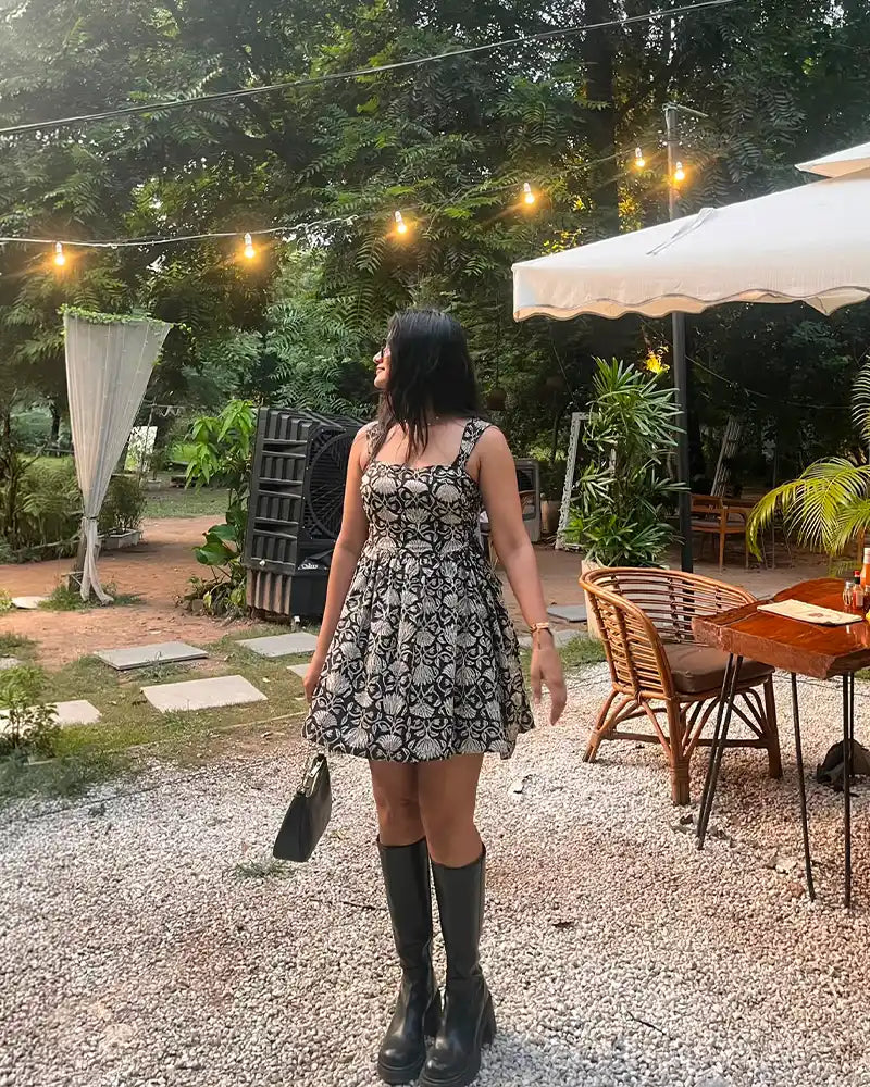 Black Moonflower Dress