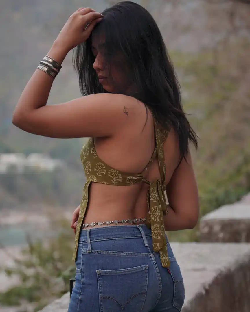 Olive Vajra Top - Shopsuhi