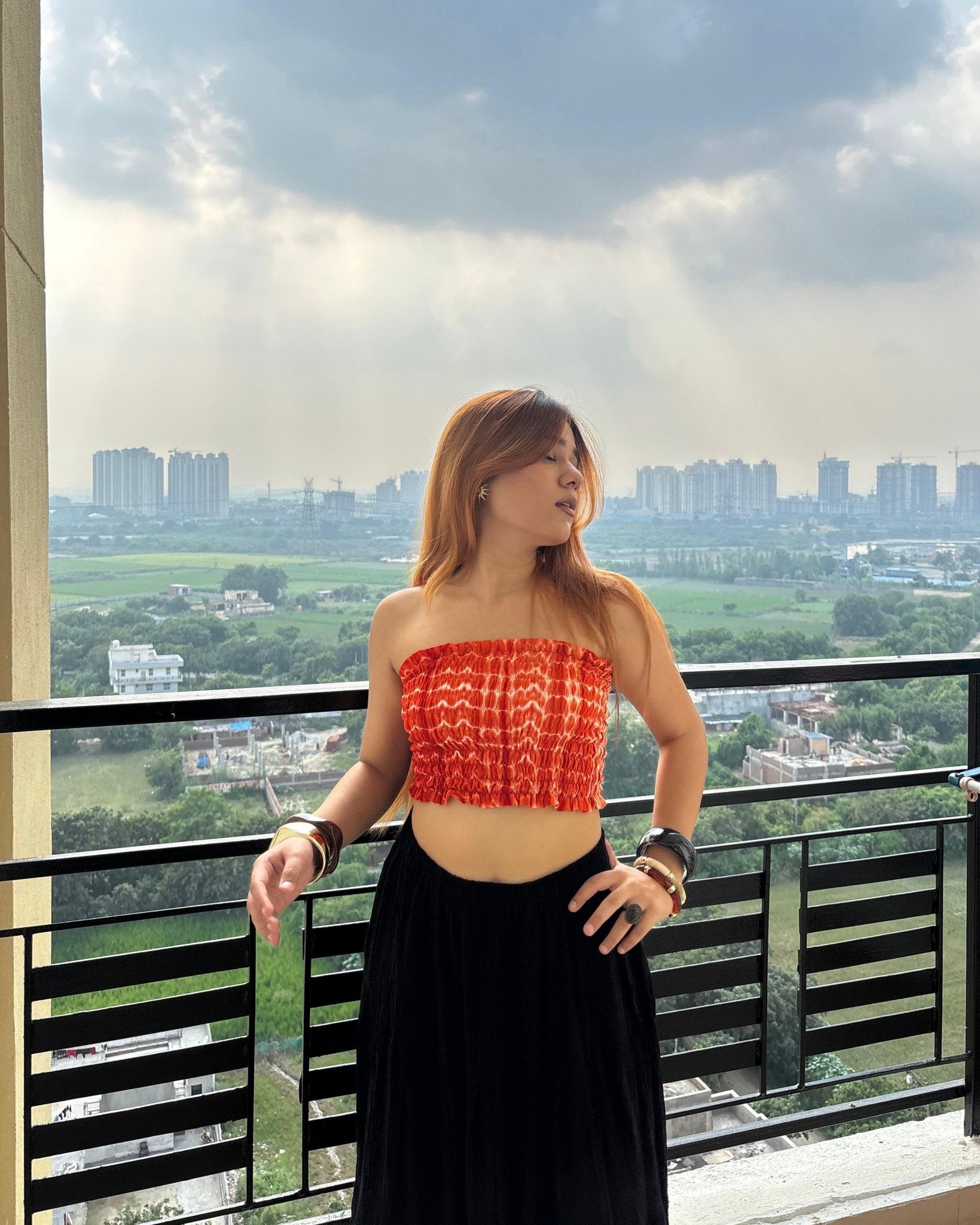 Orange Pri Tube top - Shopsuhi