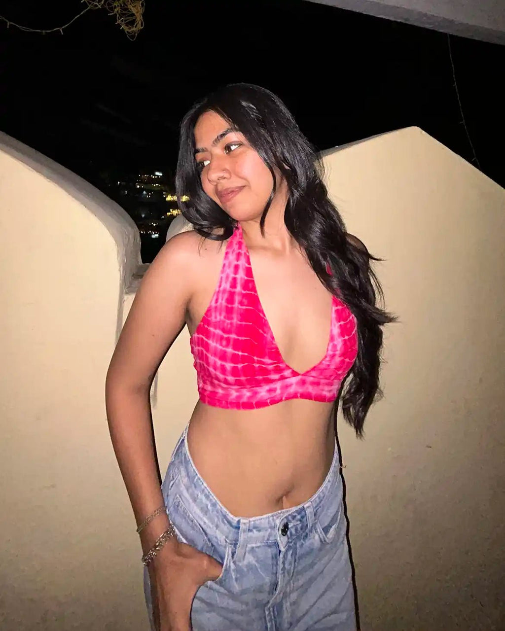 Pink Nuri Halter Neck Top - Shopsuhi