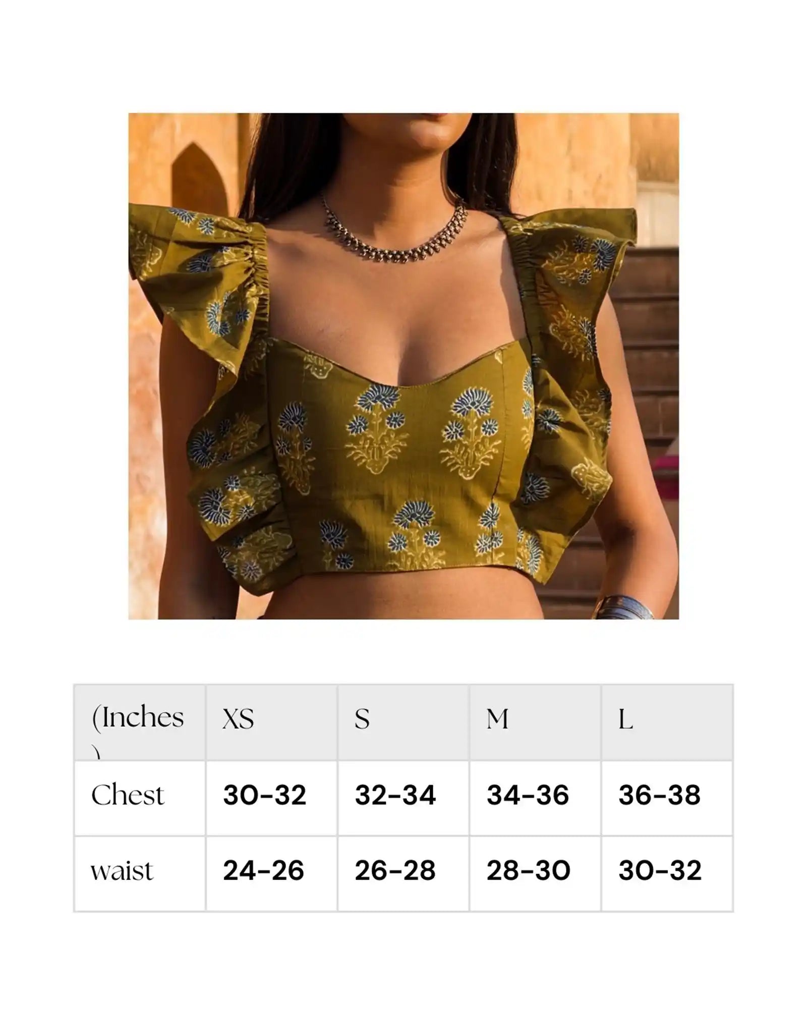 Olive Rooh frill top