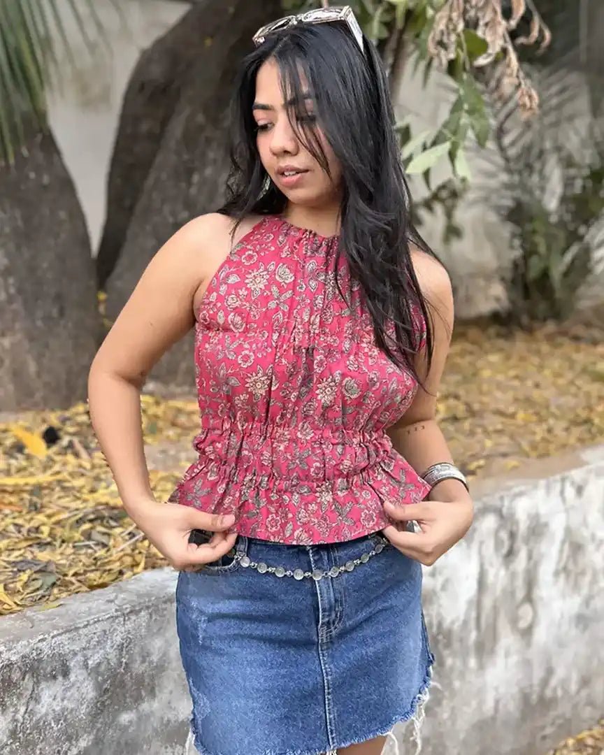 Rose Pink Sharvari Top - Shopsuhi