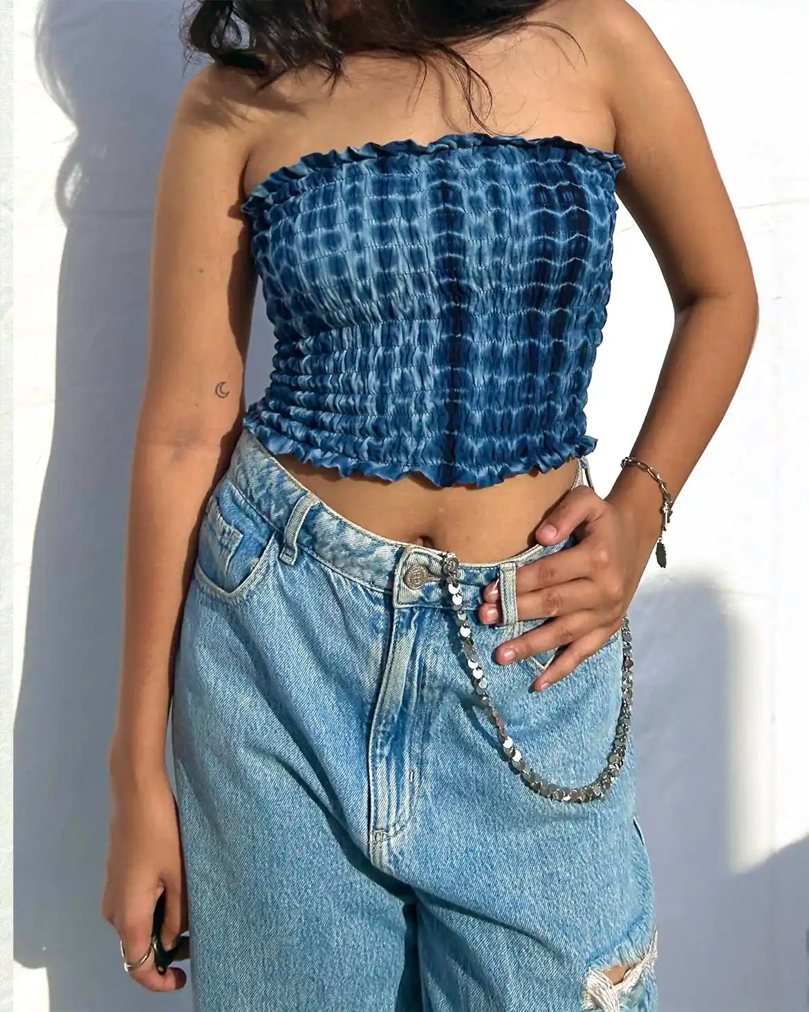 Stormy blue Pri Tube top - Shopsuhi
